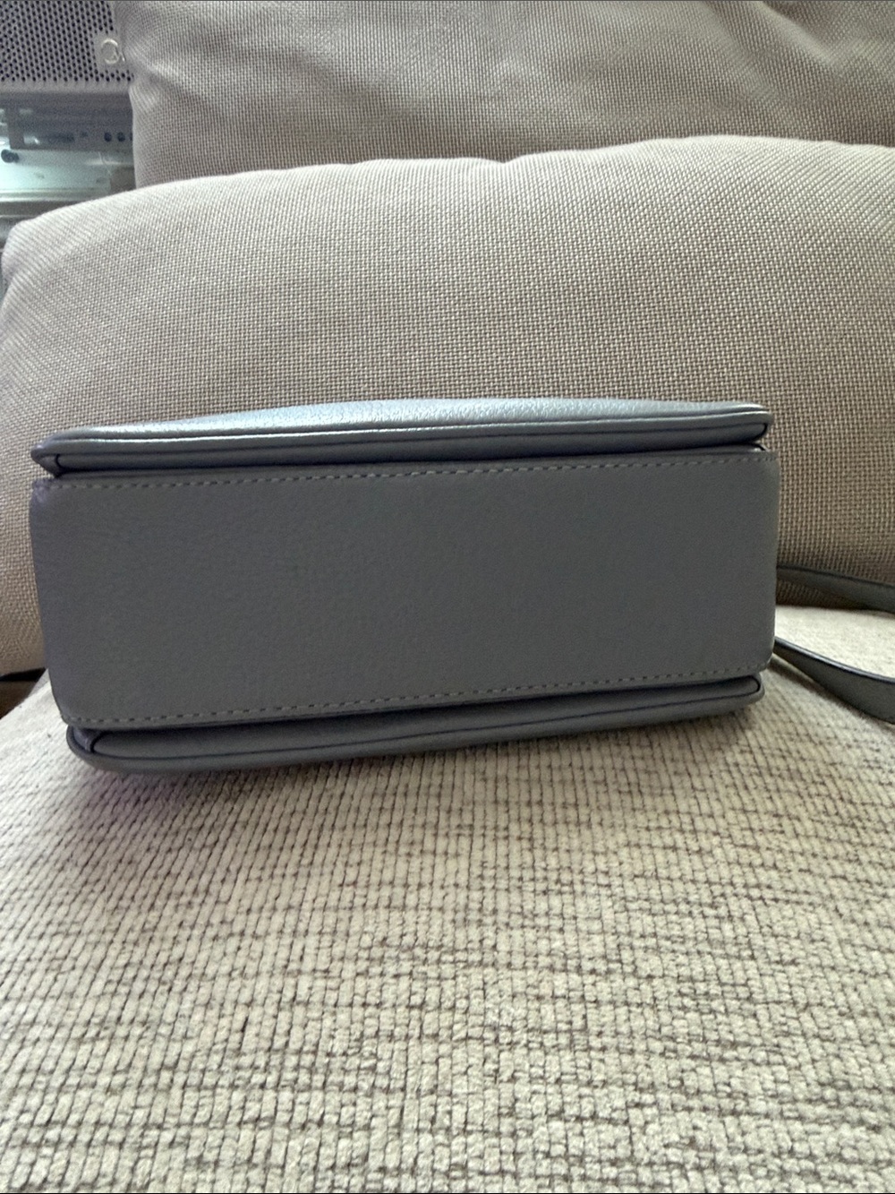 Coach Pebbled Leather Turnlock Crossbody in Gray-Blue - Picture 8 of 11